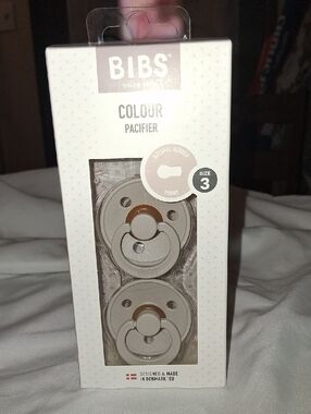 BIBS Colour Pacifier Size 3 - Taupe/Natural Rubber